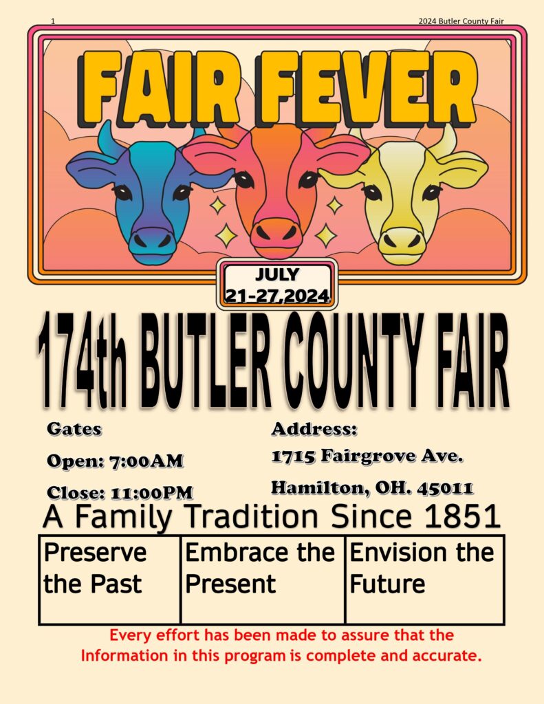 2024 Fairbook Butler County OH Fair